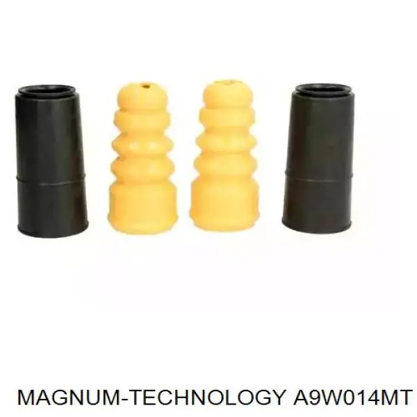 A9W014MT Magnum Technology Pára-choque (grade de proteção) de amortecedor traseiro + bota de proteção