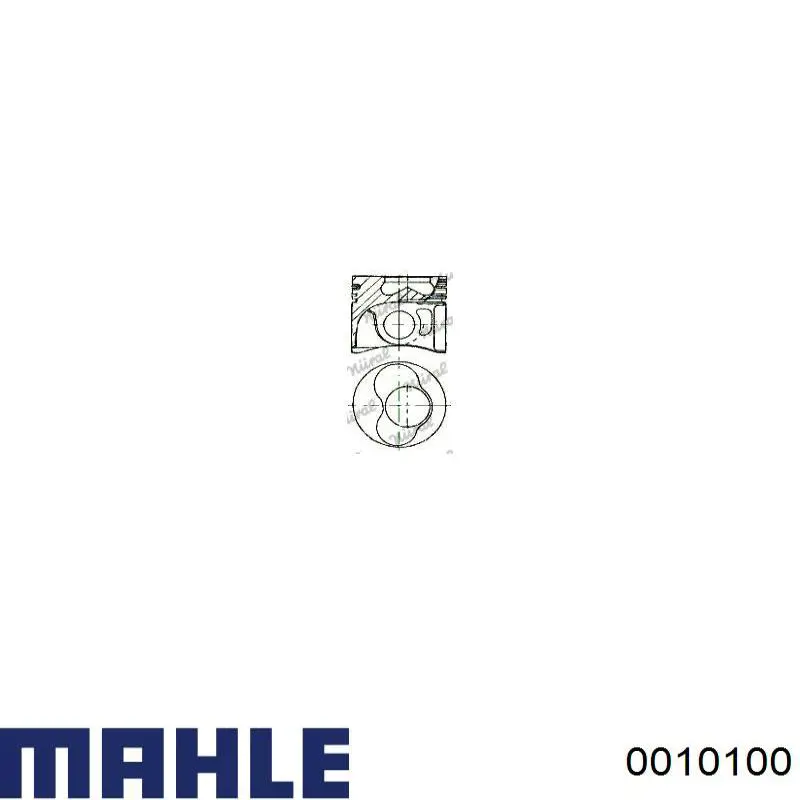 0010100 Mahle Original Pistão do kit para 1 cilindro, STD