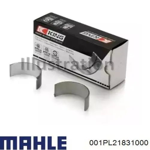 001PL21831000 Mahle Original Folhas inseridas de cambota de biela, kit, padrão (STD)