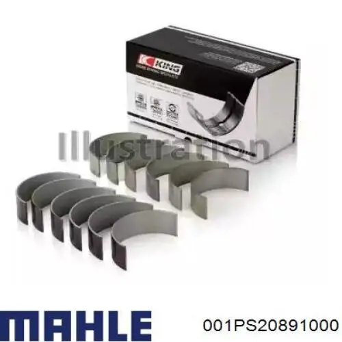 001PS20891000 Mahle Original Folhas inseridas de cambota de biela, kit, padrão (STD)