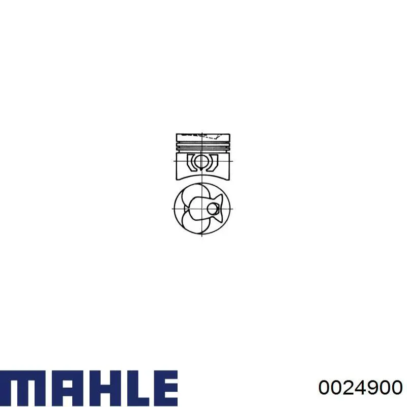0024900 Mahle Original Pistão do kit para 1 cilindro, STD