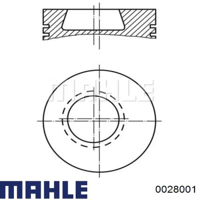 0028001 Mahle Original Pistão do kit para 1 cilindro, 2ª reparação ( + 0,50)