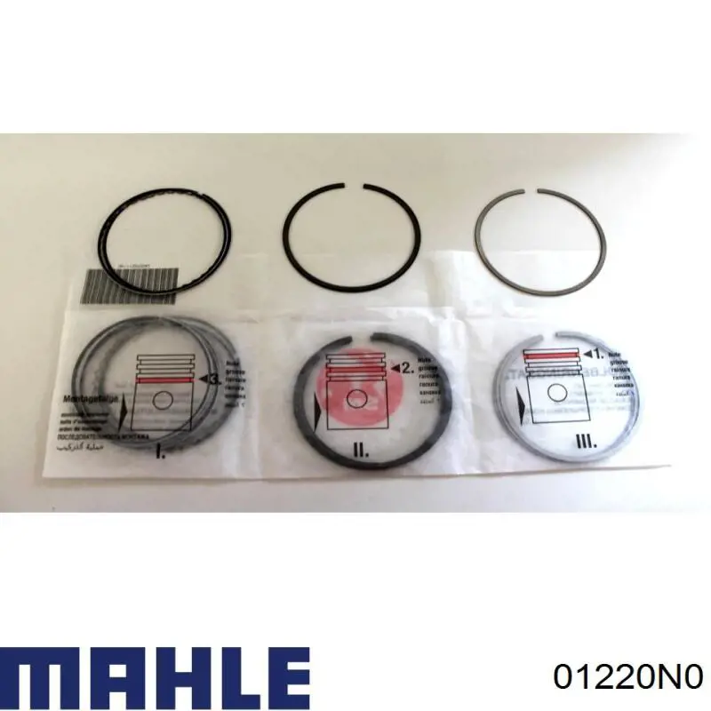 Compre 01220N0 Mahle Original Anéis do pistão para 1 cilindro, STD.