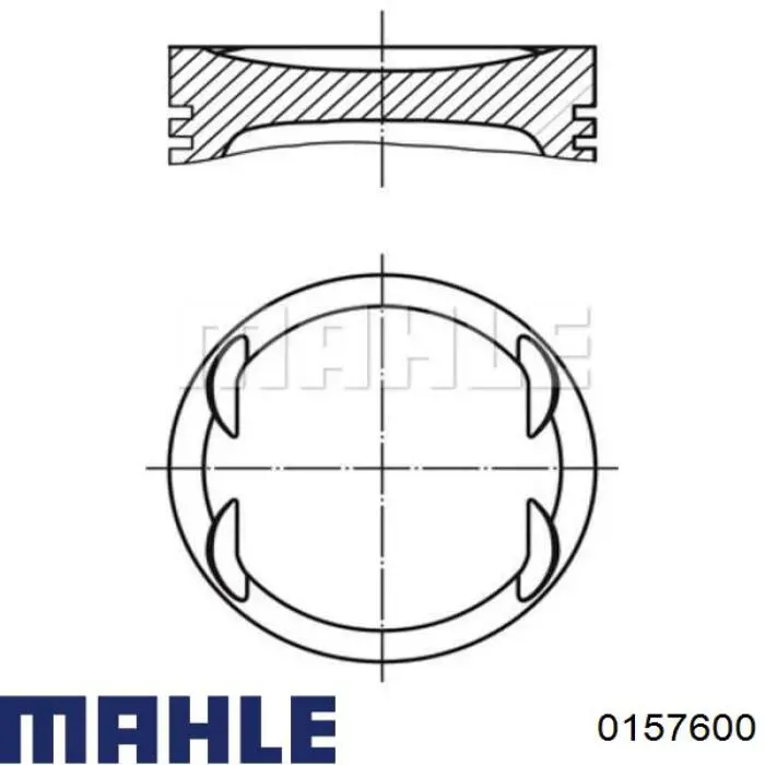 0157600 Mahle Original Pistão do kit para 1 cilindro, STD