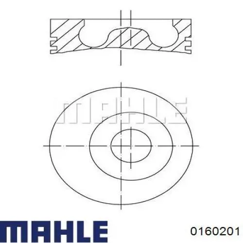 Pistão do kit para 1 cilindro, 2ª reparação ( + 0,50) Mahle Original 0160201 preço, a partir de 102,10 USD