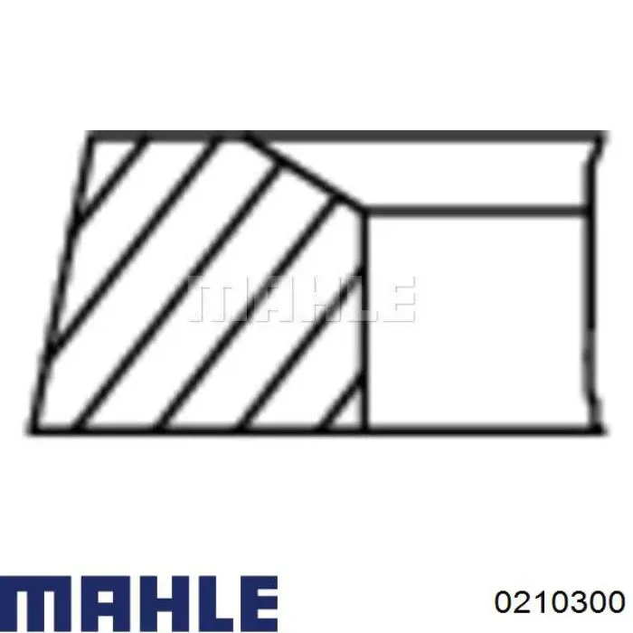 0210300 Mahle Original Pistão do kit para 1 cilindro, STD