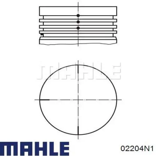 Compre 02204N1 Mahle Original Kit de anéis de pistão de motor, 2ª reparação ( + 0,50)