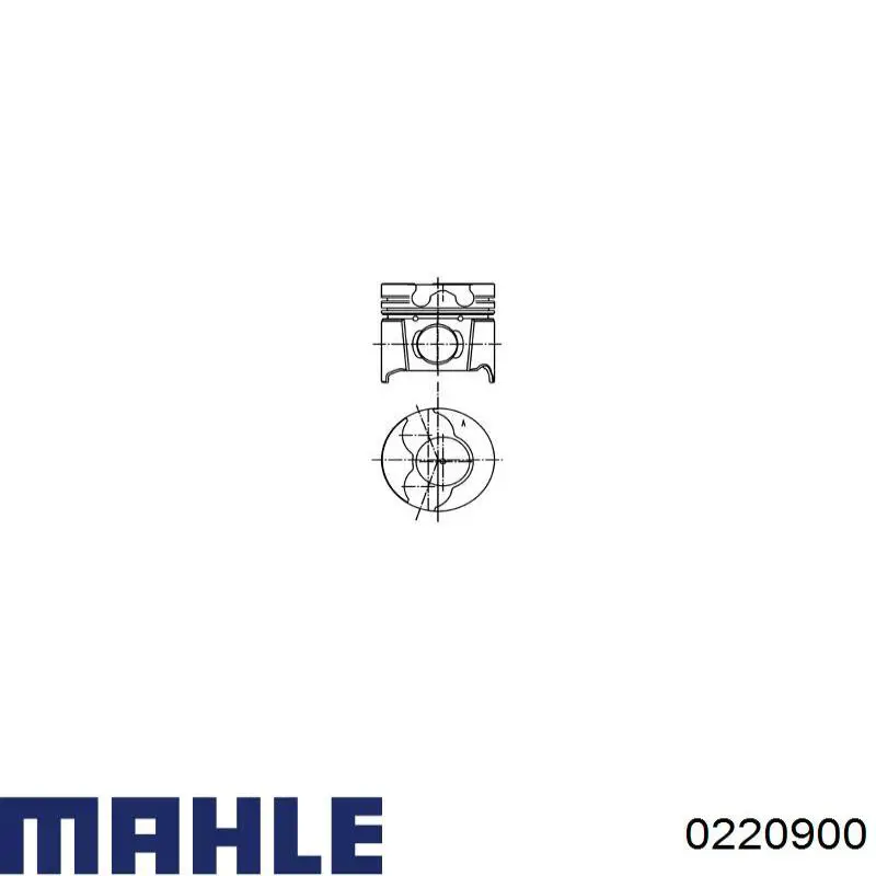 0220900 Mahle Original Pistão do kit para 1 cilindro, STD
