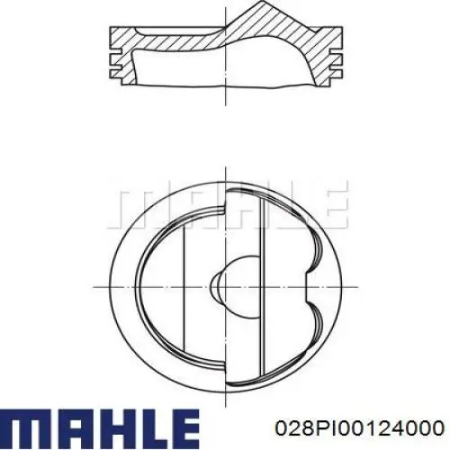 028PI00124000 Mahle Original Pistão do kit para 1 cilindro, STD