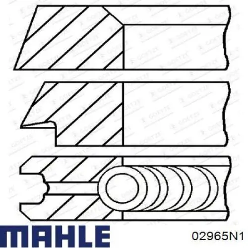 8950295000 NE/NPR Kit de anéis de pistão de motor, 2ª reparação ( + 0,50)