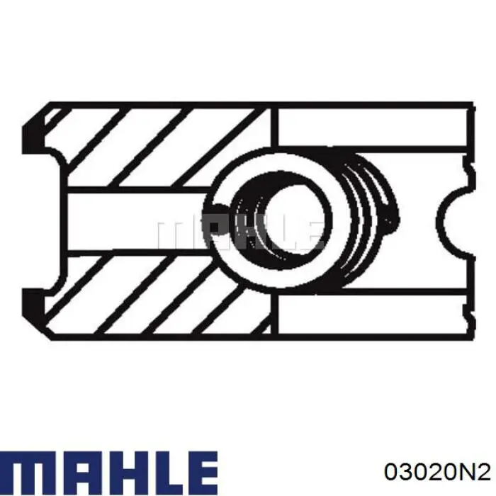 Compre 03020N2 Mahle Original Anéis do pistão para 1 cilindro, 2ª reparação ( + 0,50)
