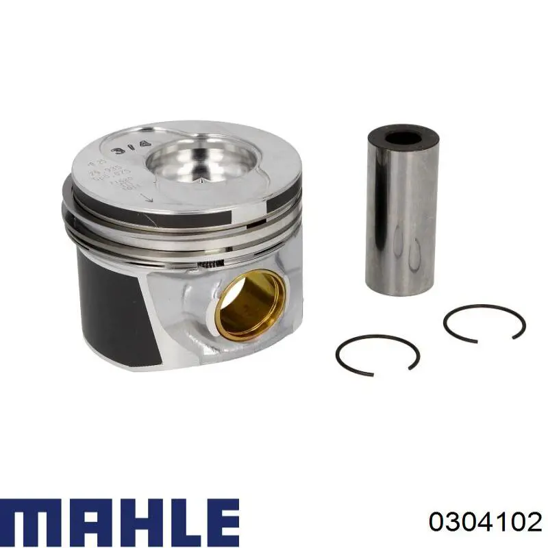 0304102 Mahle Original Pistão do kit para 1 cilindro, 2ª reparação ( + 0,50)