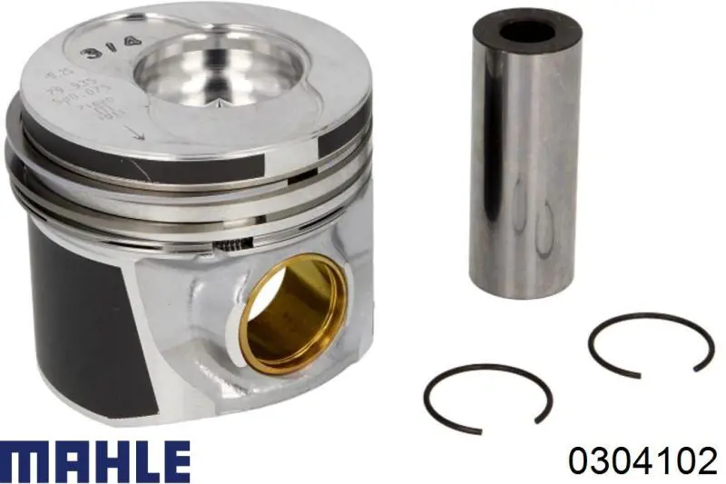 Pistão do kit para 1 cilindro, 2ª reparação ( + 0,50) Mahle Original 0304102 preço, a partir de 144,12 USD