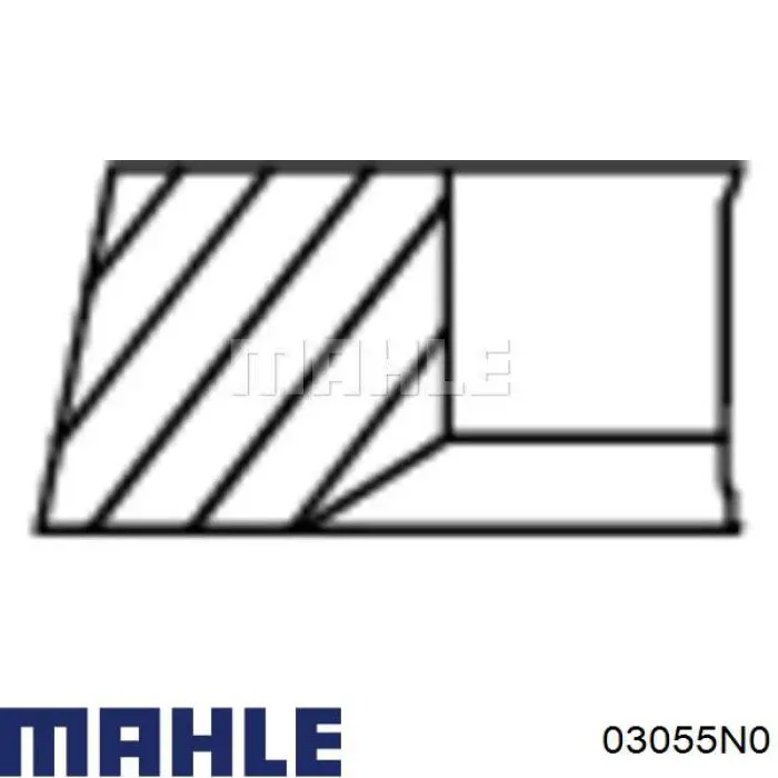 Anéis do pistão para 1 cilindro, STD. 03055N0 Mahle Original