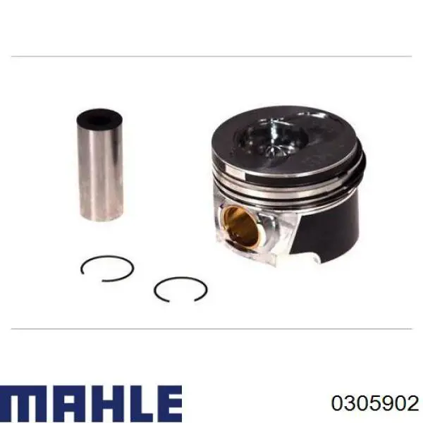 0305902 Mahle Original Pistão do kit para 1 cilindro, 2ª reparação ( + 0,50)