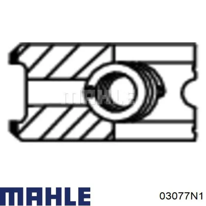 Compre 03077N1 Mahle Original Anéis do pistão para 1 cilindro, 2ª reparação ( + 0,50)