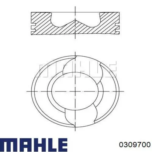 Pistão do kit para 1 cilindro, STD Mahle Original 0309700 preço, a partir de 143,52 USD