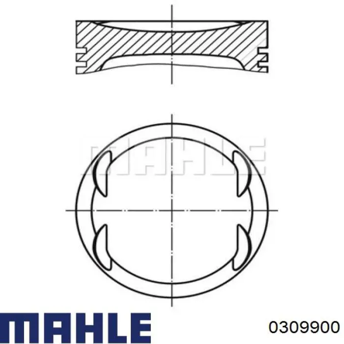 0309900 Mahle Original Pistão do kit para 1 cilindro, STD