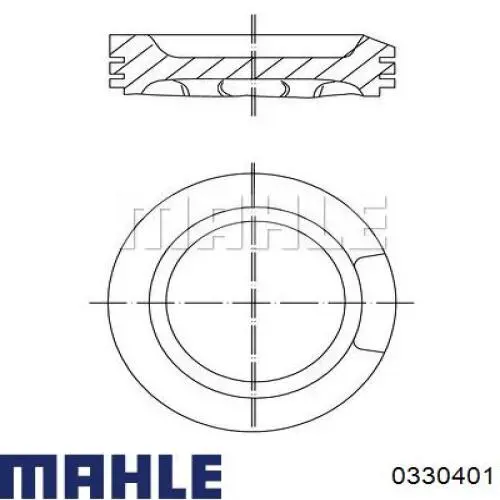 0330401 Mahle Original Pistão do kit para 1 cilindro, 1ª reparação ( + 0,25)