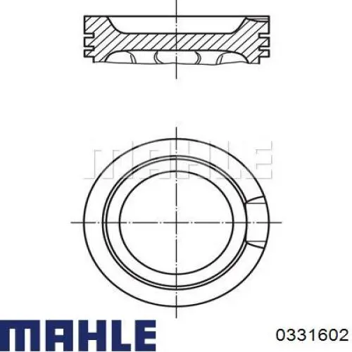 0331602 Mahle Original Pistão do kit para 1 cilindro, 2ª reparação ( + 0,50)