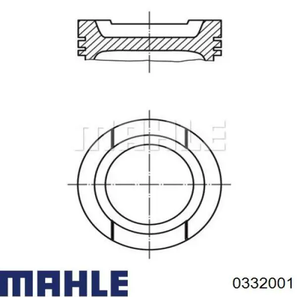 0332001 Mahle Original Pistão do kit para 1 cilindro, 2ª reparação ( + 0,50)