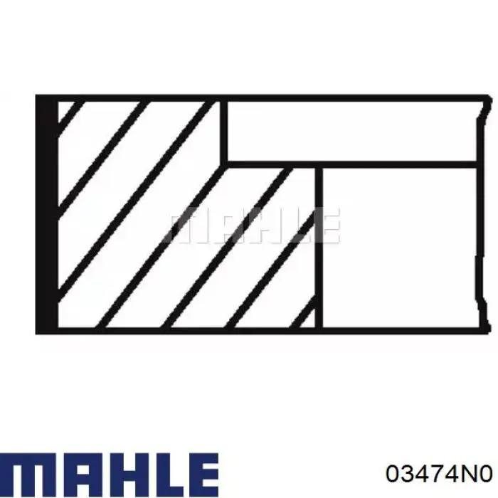 Compre 03474N0 Mahle Original Anéis do pistão para 1 cilindro, STD.