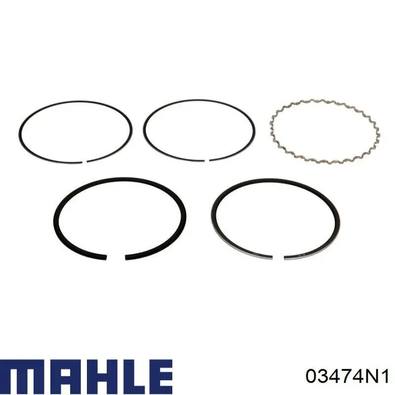 Compre 03474N1 Mahle Original Anéis do pistão para 1 cilindro, 1ª reparação ( + 0,25)