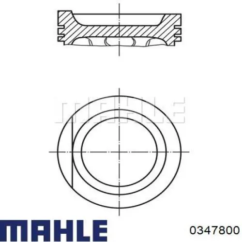0347800 Mahle Original Pistão do kit para 1 cilindro, STD