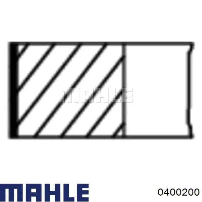 0400200 Mahle Original Pistão do kit para 1 cilindro, STD