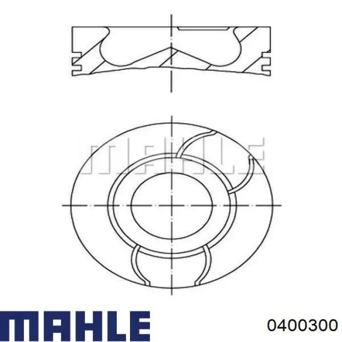 0400300 Mahle Original Pistão do kit para 1 cilindro, STD