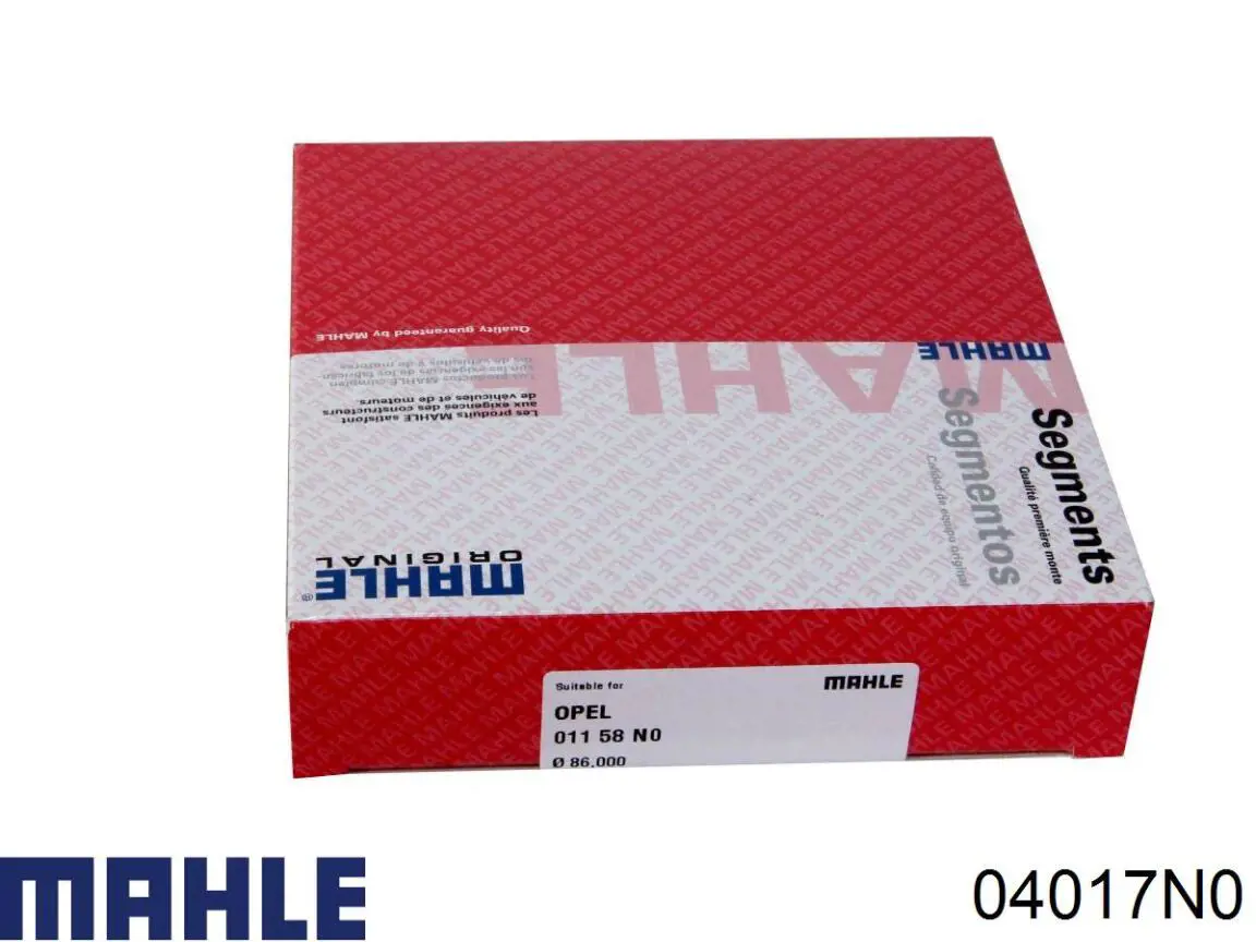 Compre 04017N0 Mahle Original Anéis do pistão para 1 cilindro, STD.
