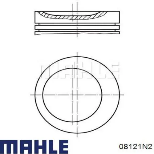Anéis do pistão para 1 cilindro, 2ª reparação ( + 0,50) Mahle Original 08121N2 preço, a partir de 19,93 USD