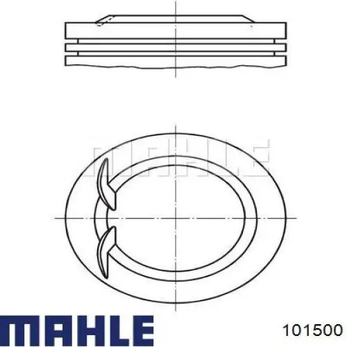 Compre 101500 Mahle Original Pistão do kit para 1 cilindro, STD