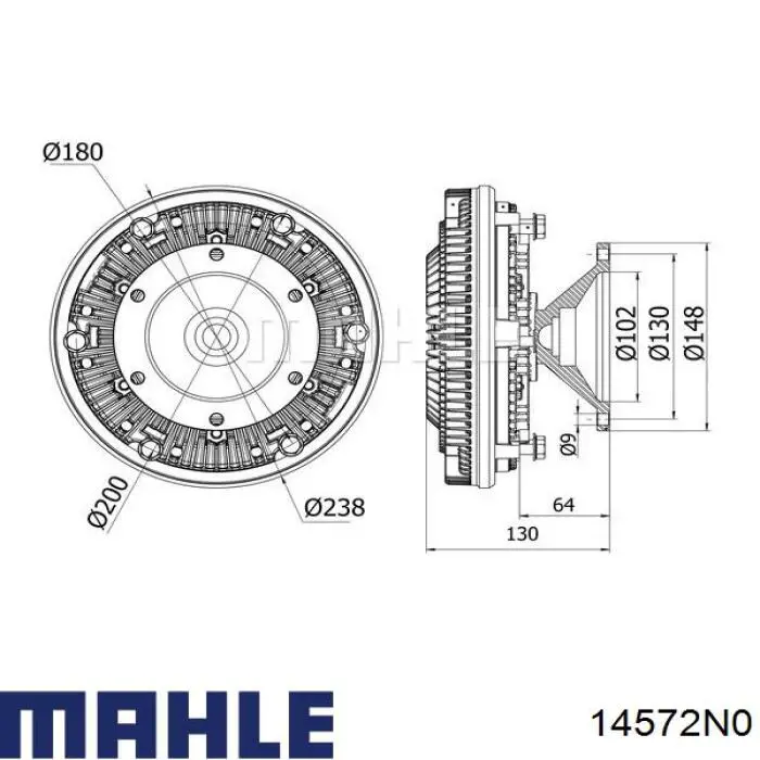 Anéis do pistão do compressor para 1 cilindro, STD 14572N0 Mahle Original