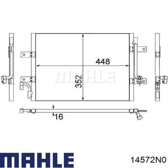 14572N0 Mahle Original Anéis do pistão do compressor para 1 cilindro, STD