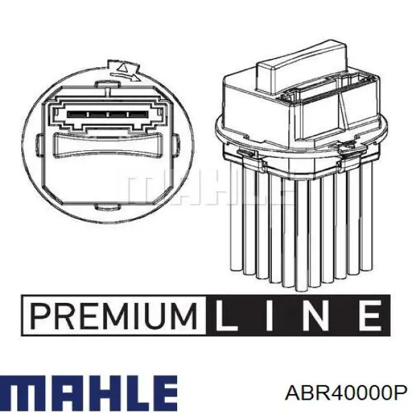 Resistor (resistência) de ventilador de forno (de aquecedor de salão) Mahle Original ABR40000P