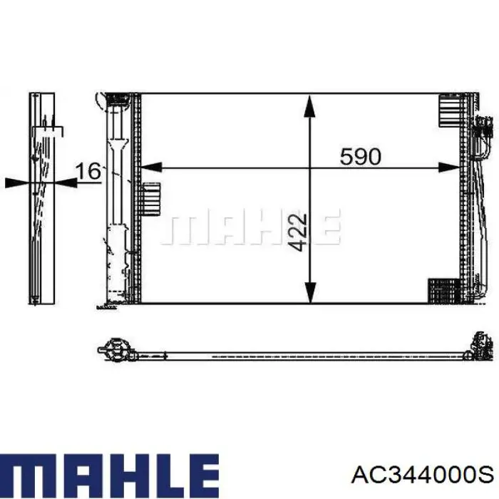 Radiador de aparelho de ar condicionado Mahle Original AC344000S preço, a partir de 79,24 USD