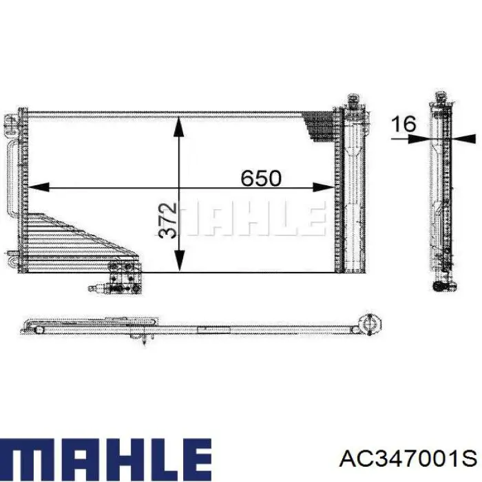 Compre AC347001S Mahle Original Radiador de aparelho de ar condicionado