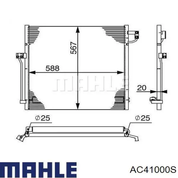 AC41000S Mahle Original Radiador de aparelho de ar condicionado