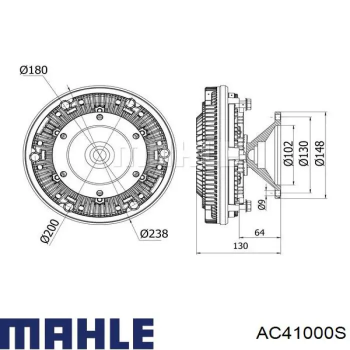 Compre AC41000S Mahle Original Radiador de aparelho de ar condicionado