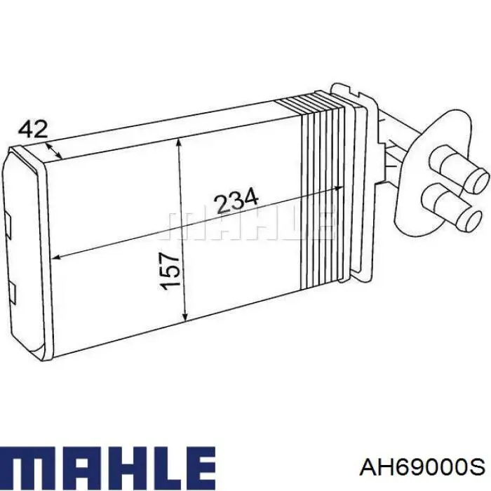 AH69000S Mahle Original Radiador de forno (de aquecedor)