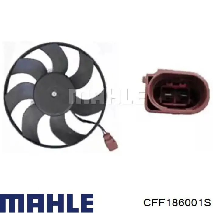 Ventilador elétrico de esfriamento montado (motor + roda de aletas) direito Mahle Original CFF186001S preço, a partir de 59,80 USD