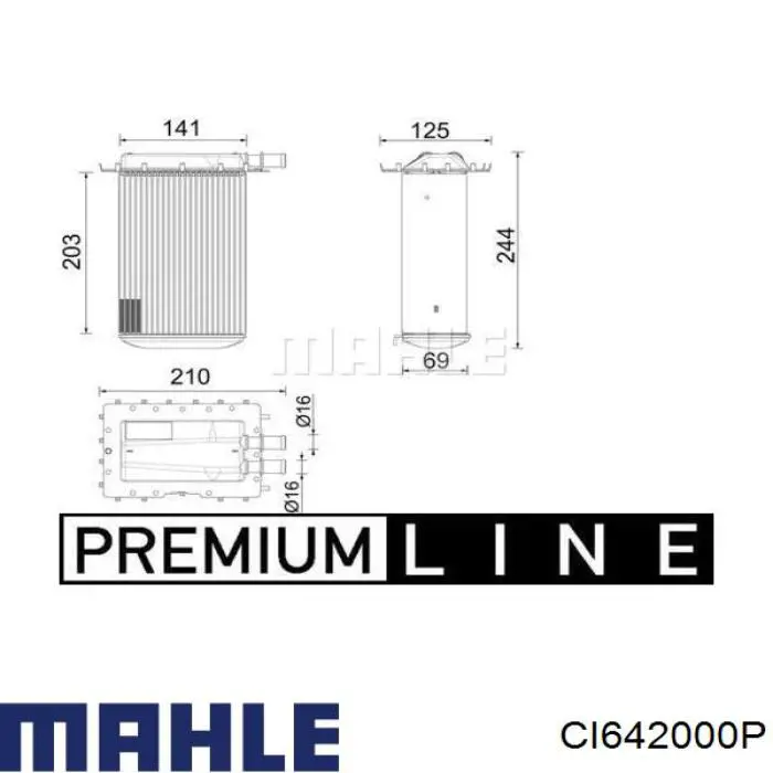 CI642000P Mahle Original Radiador de intercooler