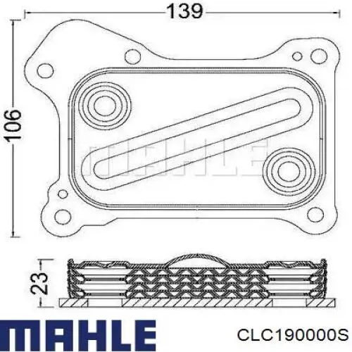 CLC190000S Mahle Original Radiador de óleo