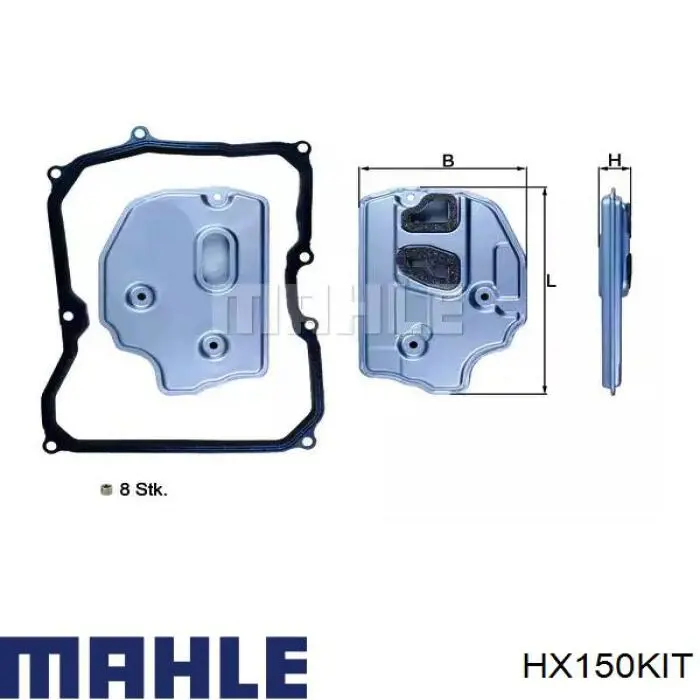Filtro da Caixa Automática de Mudança Mahle Original HX150KIT preço, a partir de 30,00 USD