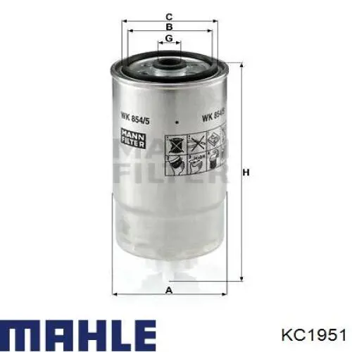 Filtro de combustível KC1951 Mahle Original
