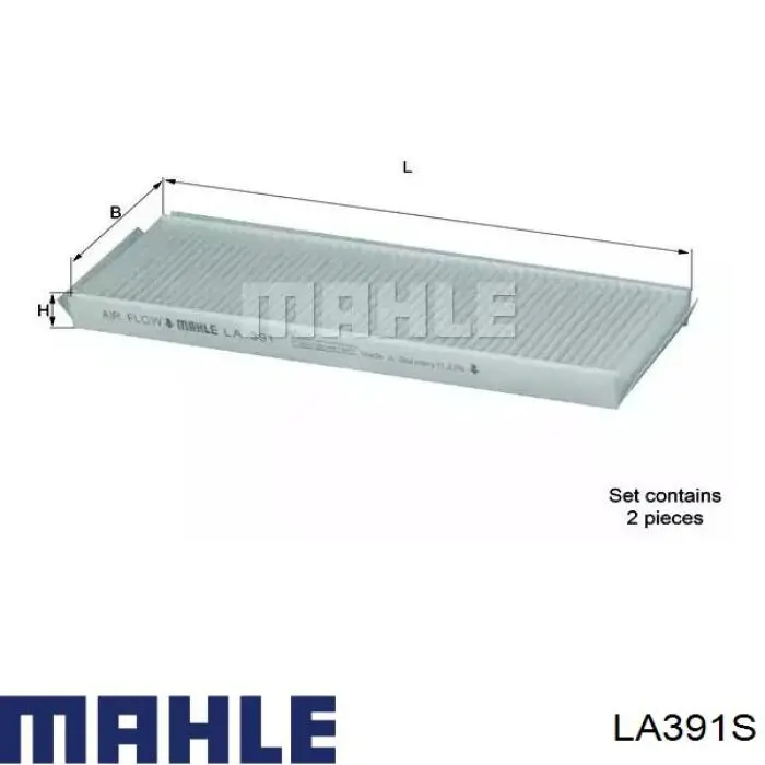 Filtro de salão Mahle Original LA391S preço, a partir de 15,14 USD