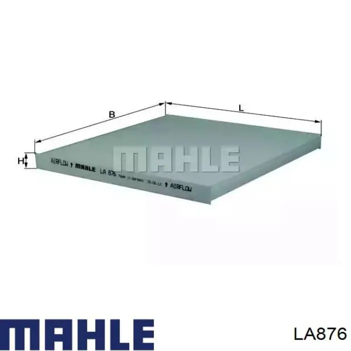 Filtro de salão Mahle Original LA876 preço, a partir de 10,49 USD