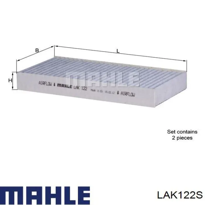 Filtro de salão Mahle Original LAK122S preço, a partir de 14,40 USD