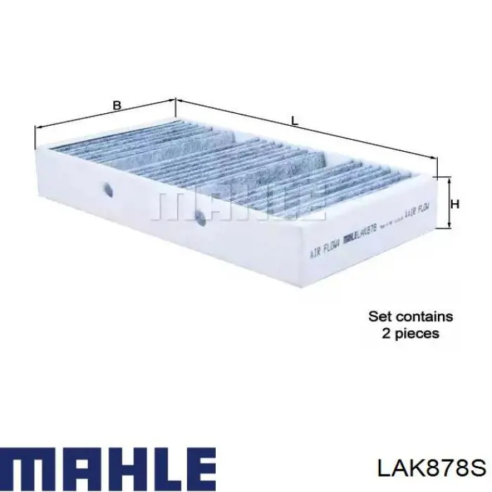 Filtro de salão Mahle Original LAK878S preço, a partir de 25,84 USD